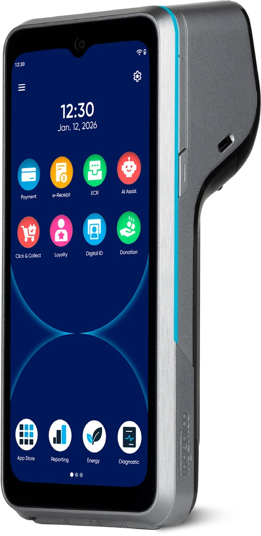 Ingenico Axium DX8 portable Android payment terminal