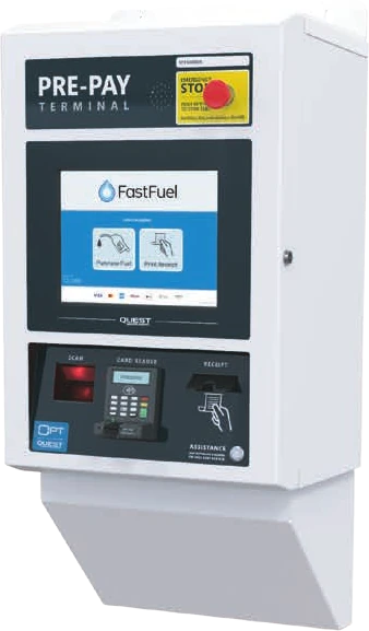 Quest FastFuel outdoor payment terminal for fuel sites